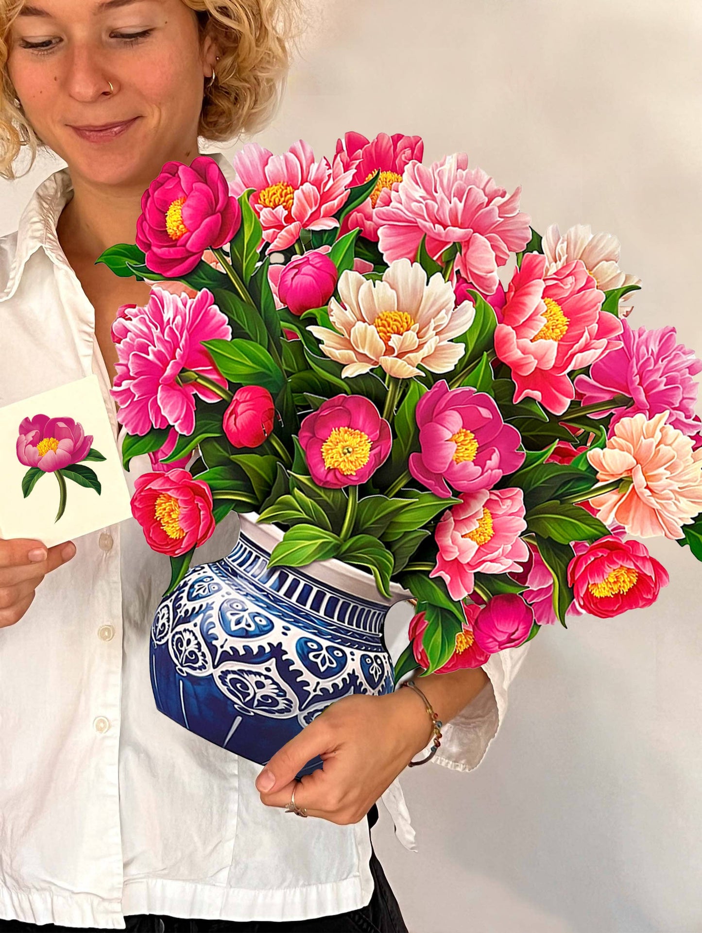 Grande Peony Paradise Pop Up Card