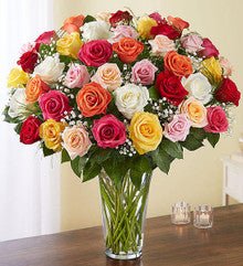 Ultimate Elegance Long Stem Assorted Roses - Heart & Home Flowers