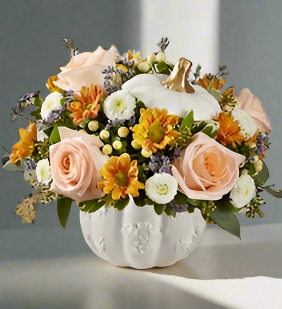 Autumn Essence Pumpkin Medley - Heart & Home Flowers