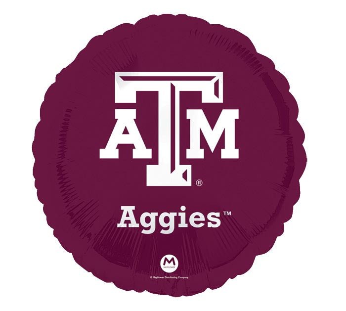 18" NCAA TEXAS AM UNIVERSITY BALLOON - Heart & Home Flowers