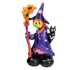 55"PKG AIRLOONZ SCARY WITCH Balloon - Heart & Home Flowers