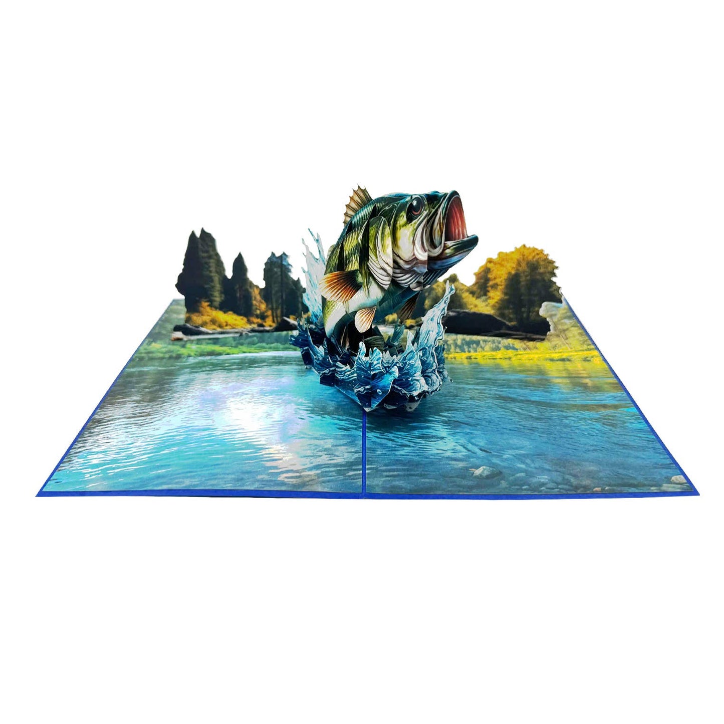 Fishing Card - Fishing 3D Pop Up Card - Heart & Home Flowers