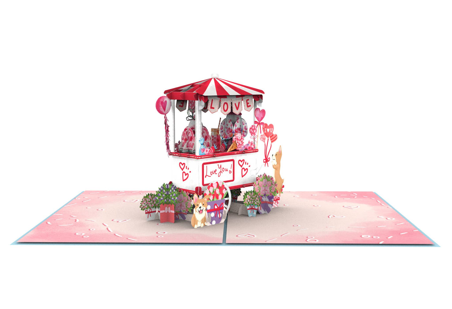 Love Sweet Stand Pop - Up Card - Heart & Home Flowers