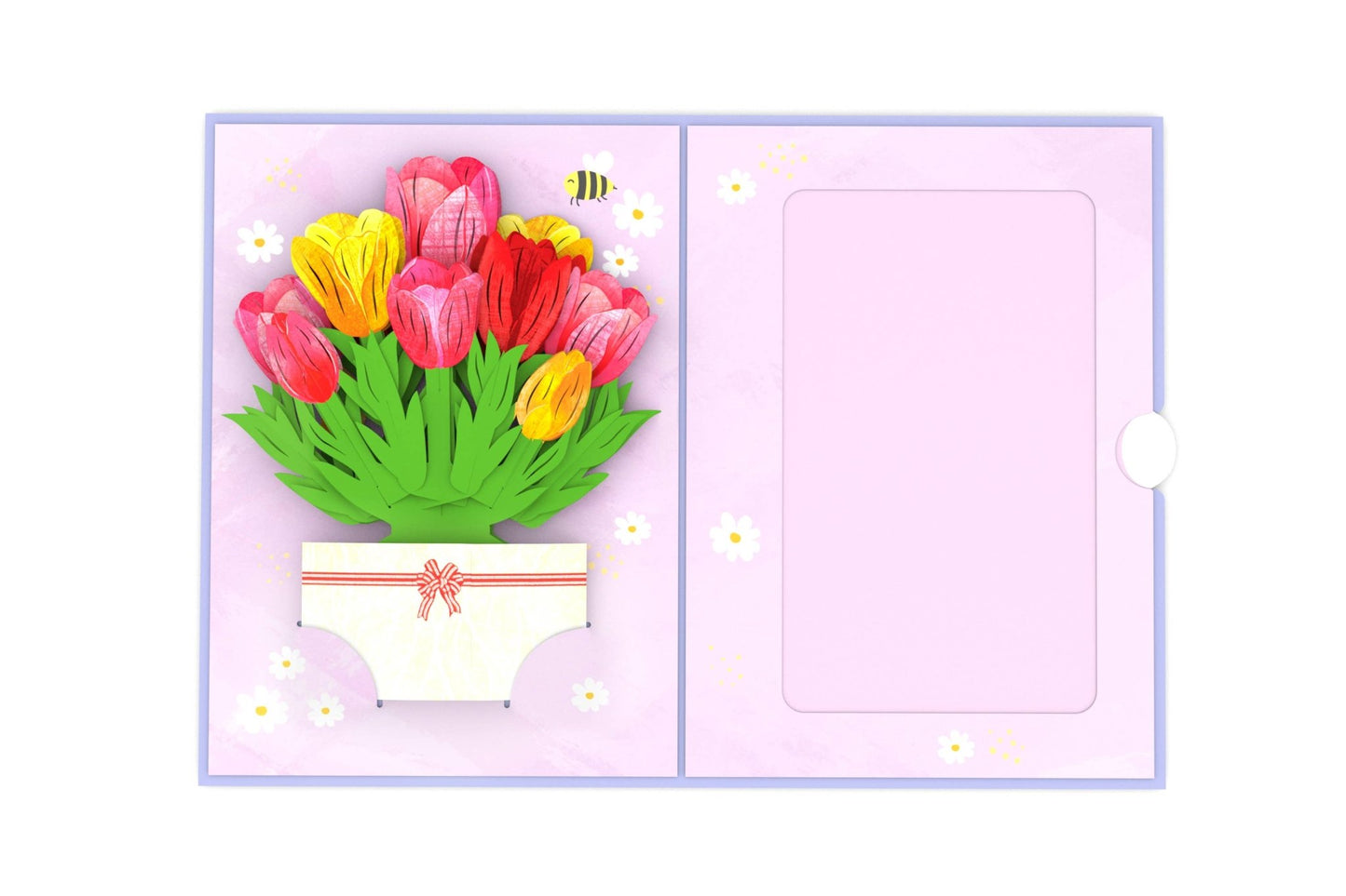 Tulips Floral Bouquet Pop - Up Card - Heart & Home Flowers
