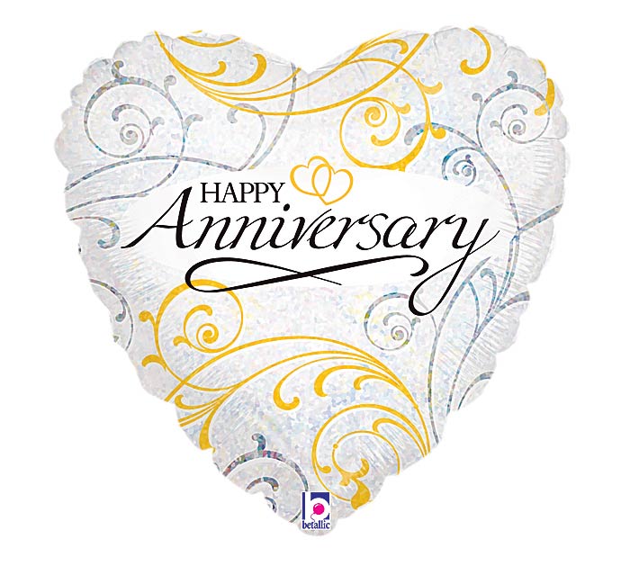18" ANNIVERSARY BALLOON - Heart & Home Flowers