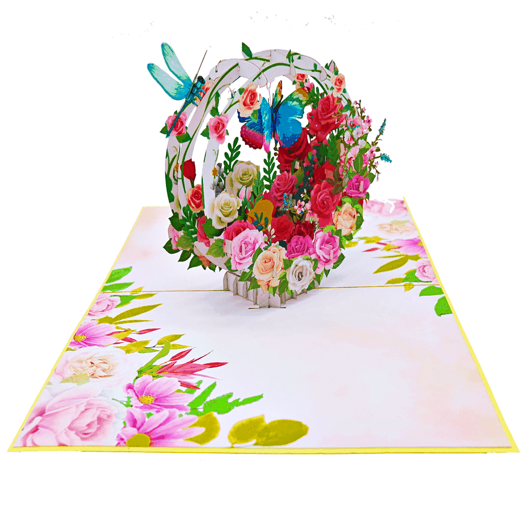Roses 3D Card - Heart & Home Flowers