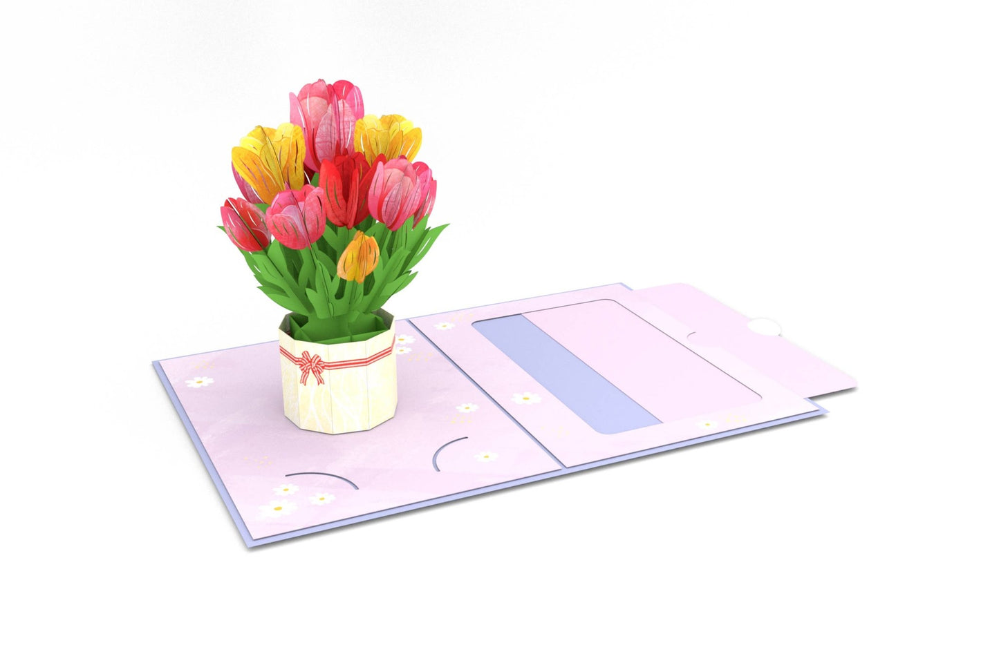 Tulips Floral Bouquet Pop - Up Card - Heart & Home Flowers