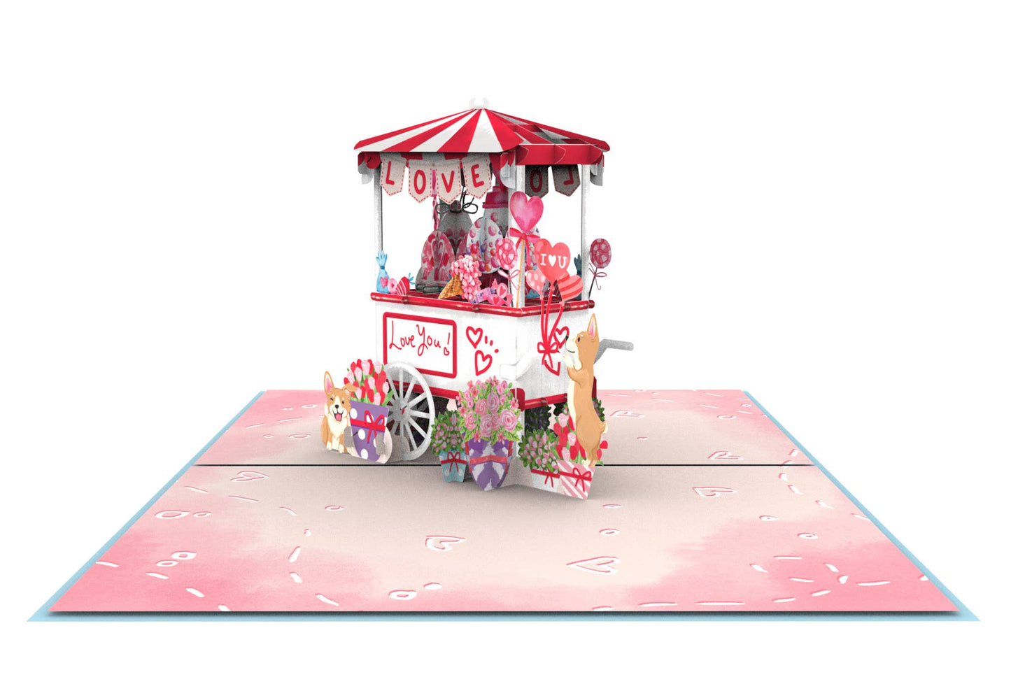 Love Sweet Stand Pop - Up Card - Heart & Home Flowers