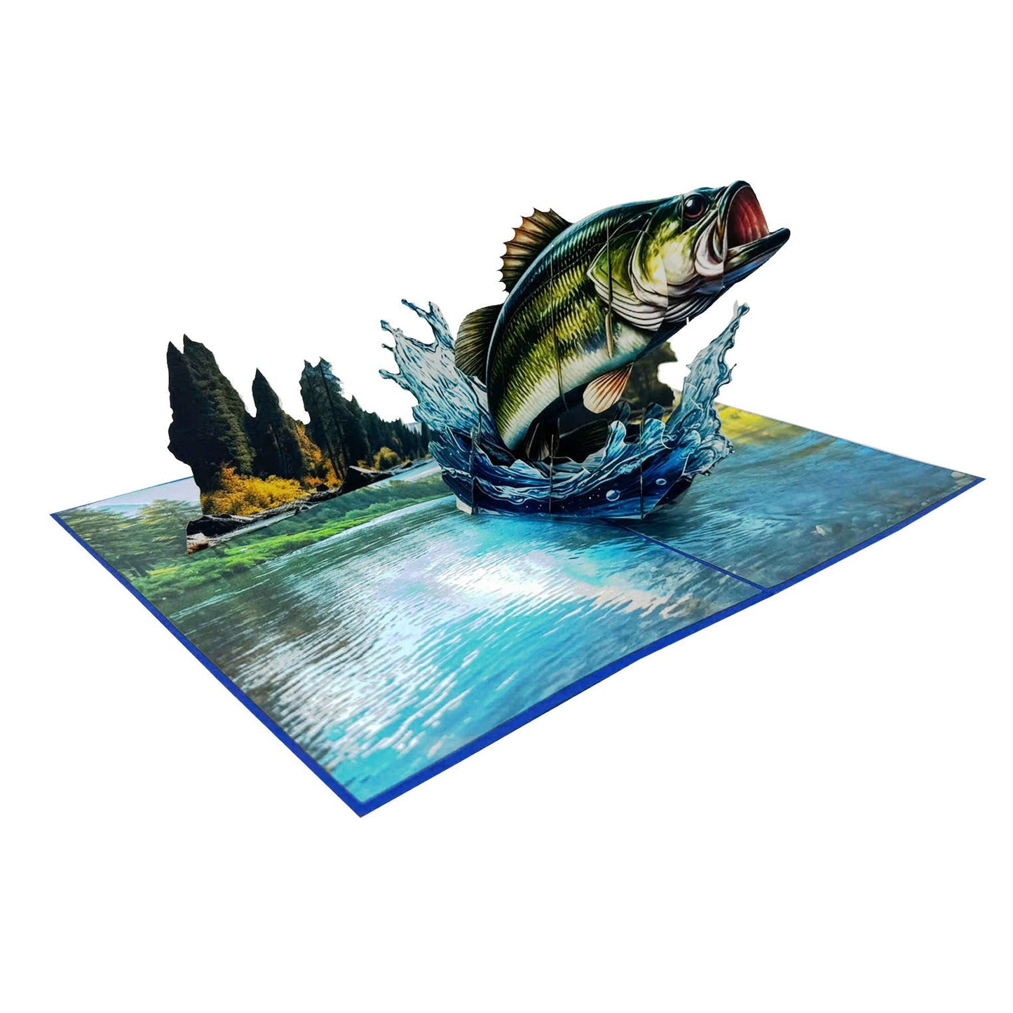 Fishing Card - Fishing 3D Pop Up Card - Heart & Home Flowers