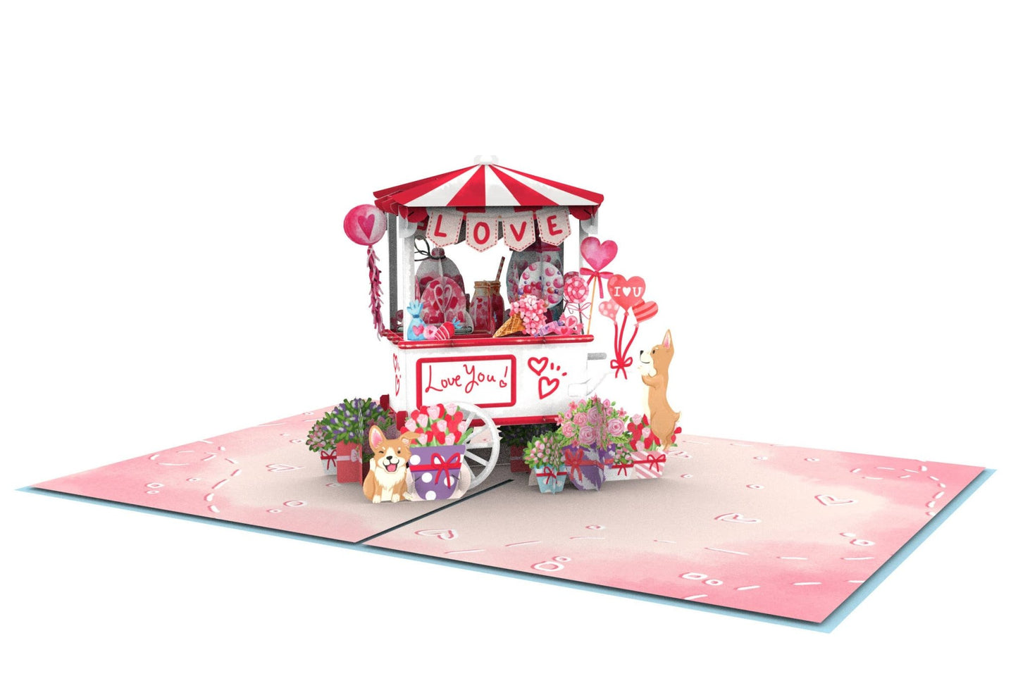 Love Sweet Stand Pop - Up Card - Heart & Home Flowers