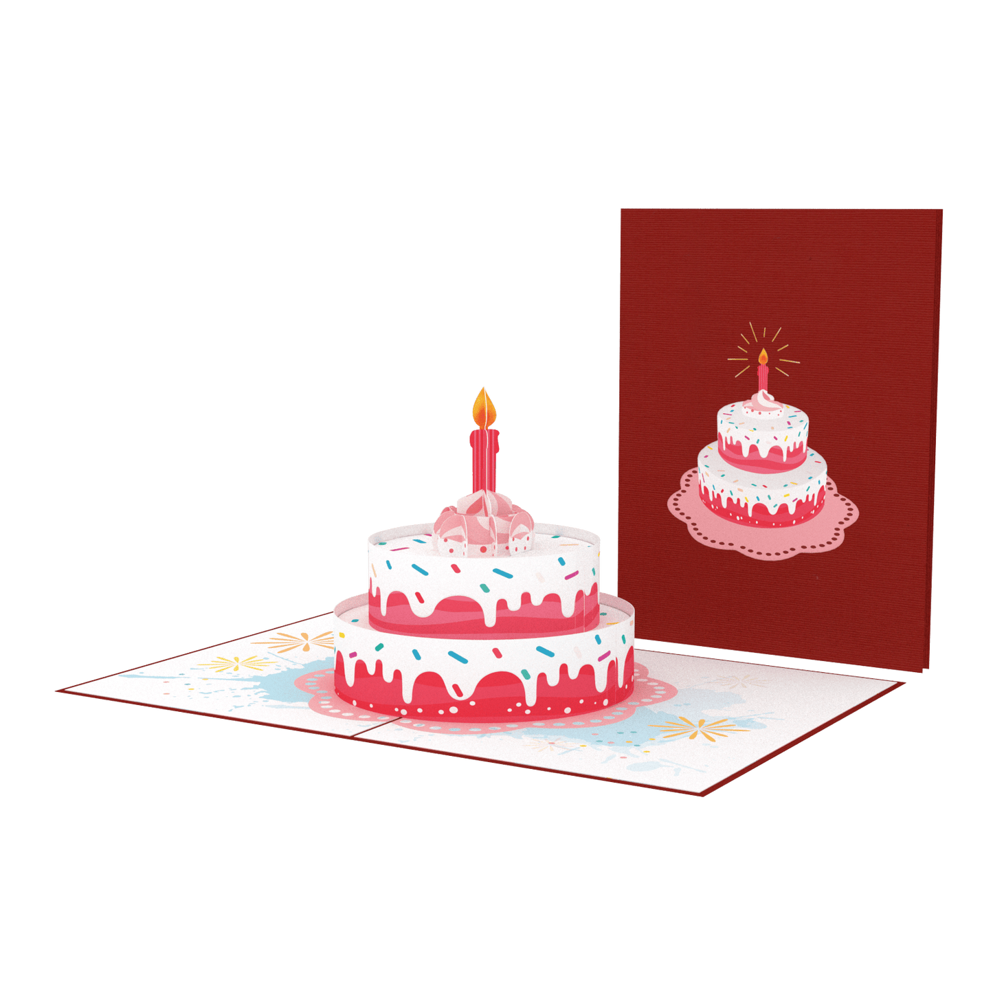 Birthday Cake and Candle Pop - Up Card - Heart & Home Flowers