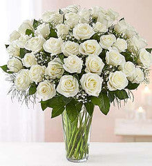 Elegance White Roses by Heart & Home Flowers