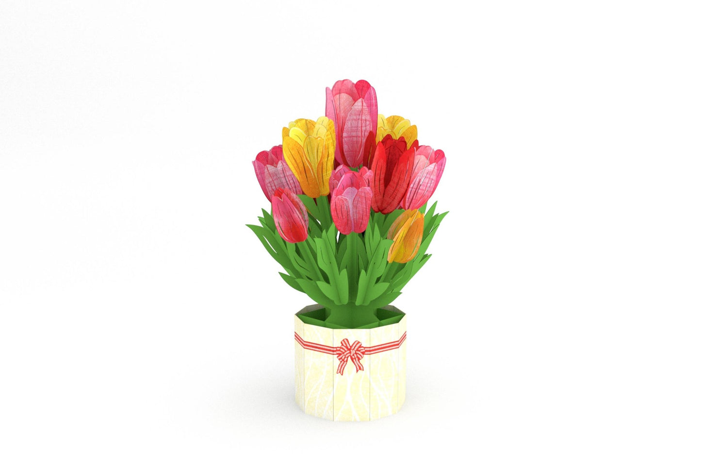 Tulips Floral Bouquet Pop - Up Card - Heart & Home Flowers