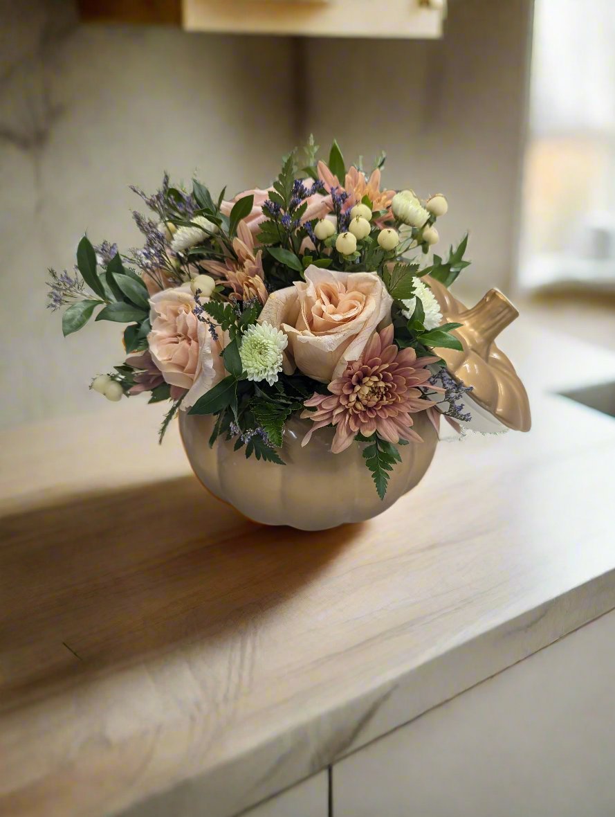 Fall Essence Pumpkin Medley - Heart & Home Flowers