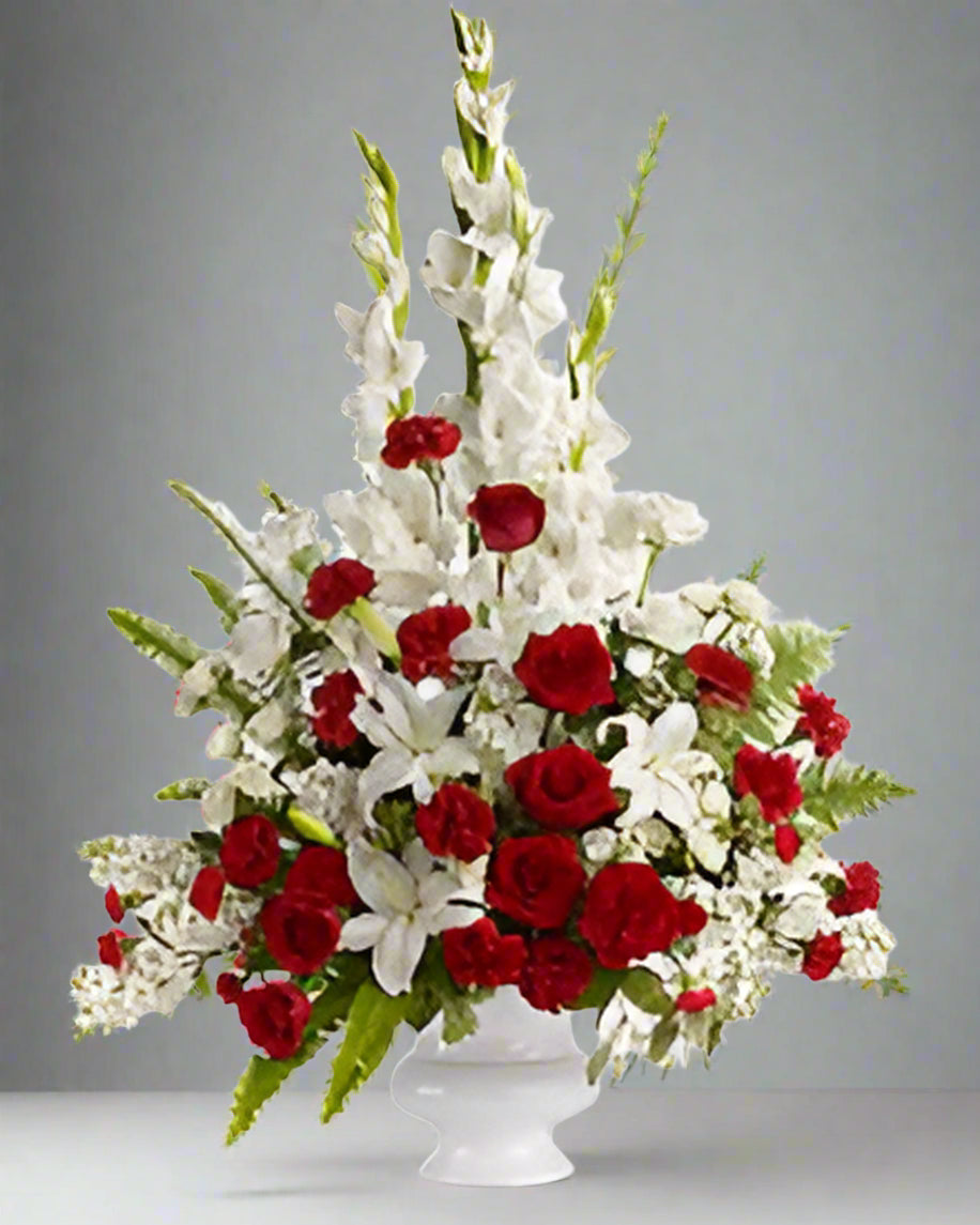 Treasure on Red & White - Heart & Home Flowers