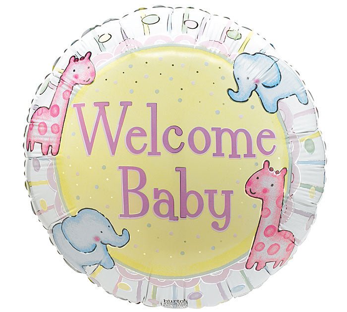 17" WELCOME BABY BALLOON - Heart & Home Flowers