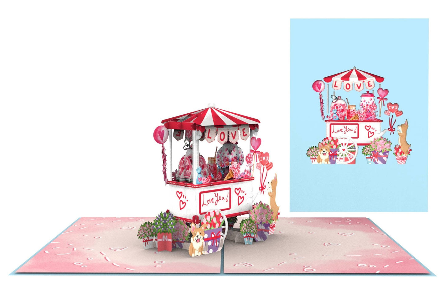 Love Sweet Stand Pop - Up Card - Heart & Home Flowers