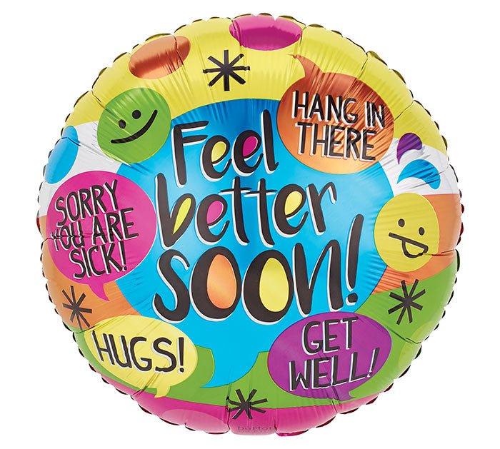 17"GET WELL SOON MESSAGES/FACES - Heart & Home Flowers
