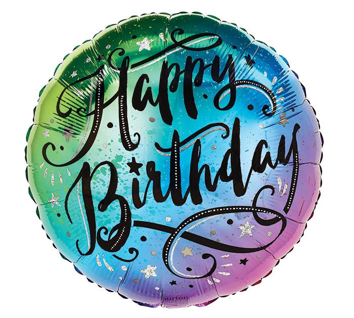 17" HAPPY BIRTDAY RAINBOW OMBRE - Heart & Home Flowers
