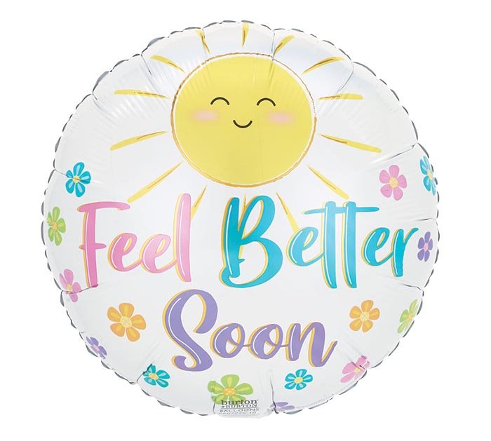 17" FEEL BETTER SOON SUNSHINE BALLOON - Heart & Home Flowers