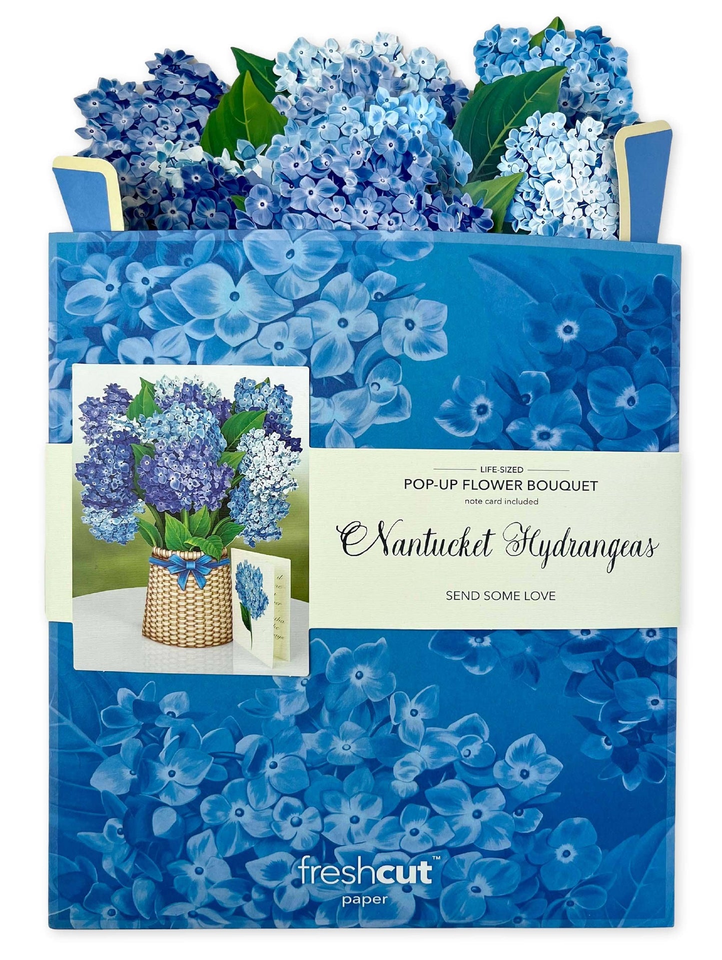 Nantucket Hydrangeas Pop Up Card