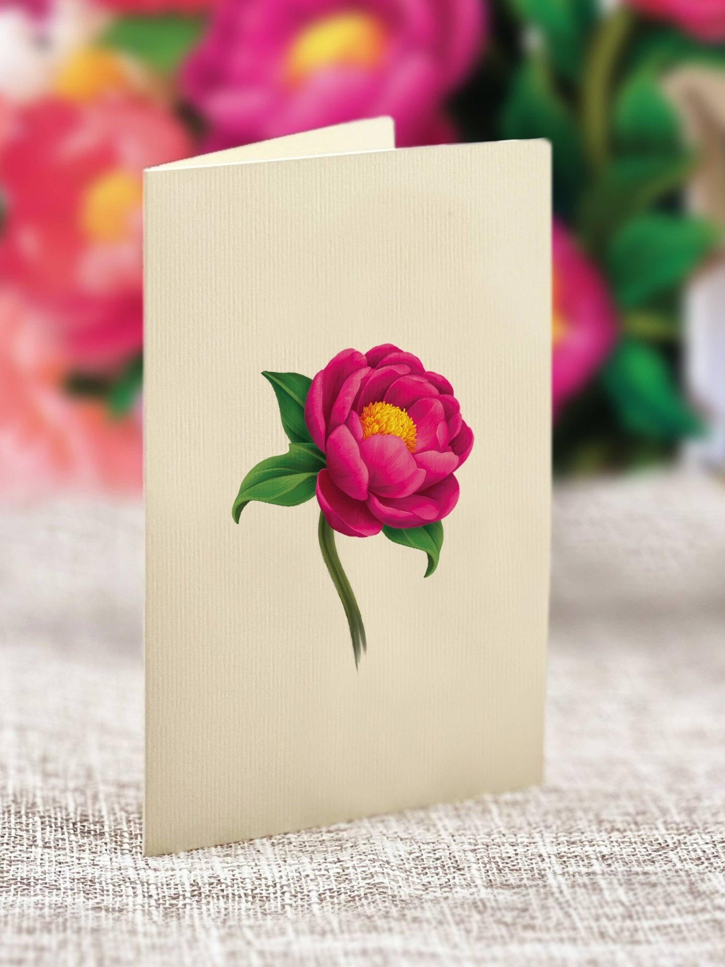 Mini Peony Paradise Pop Up Card - Heart & Home Flowers