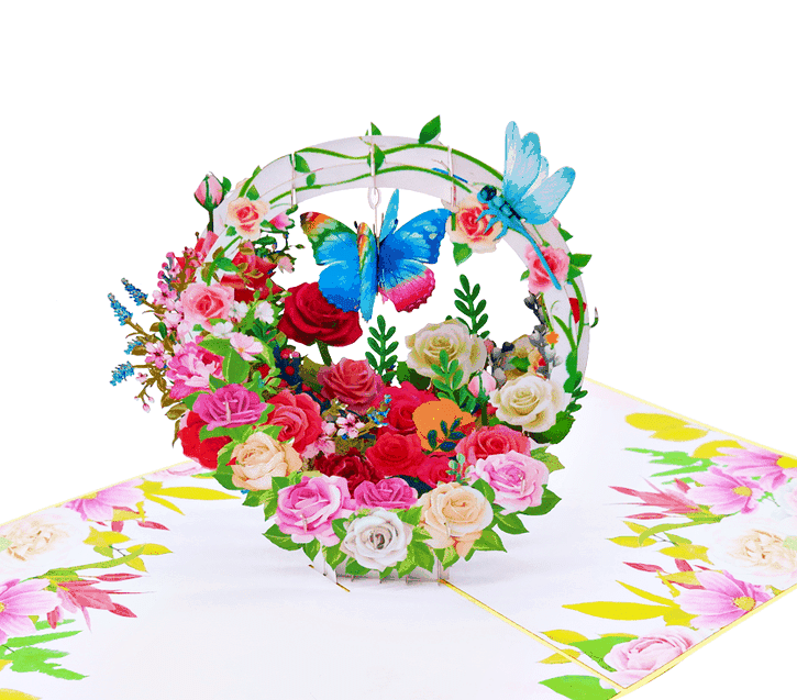 Roses 3D Card - Heart & Home Flowers