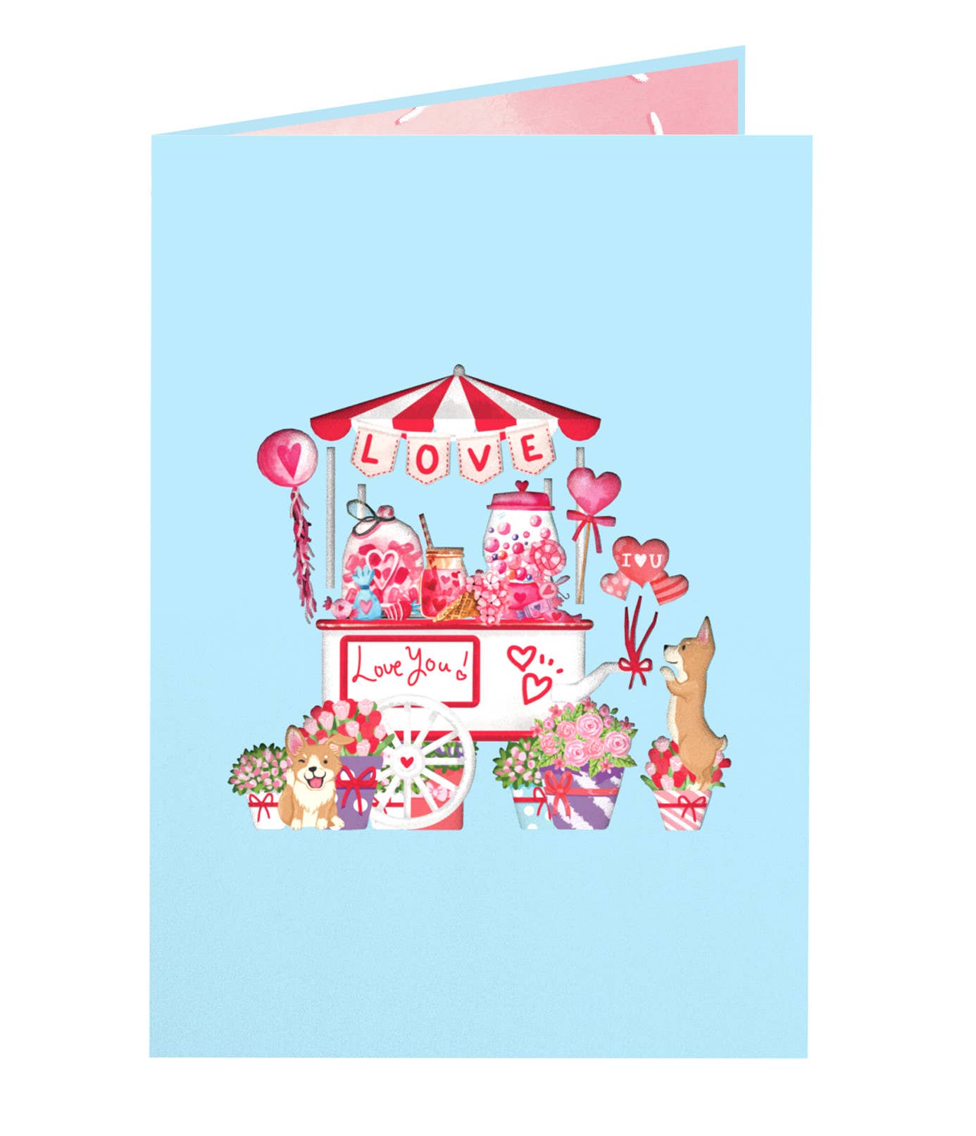Love Sweet Stand Pop - Up Card - Heart & Home Flowers
