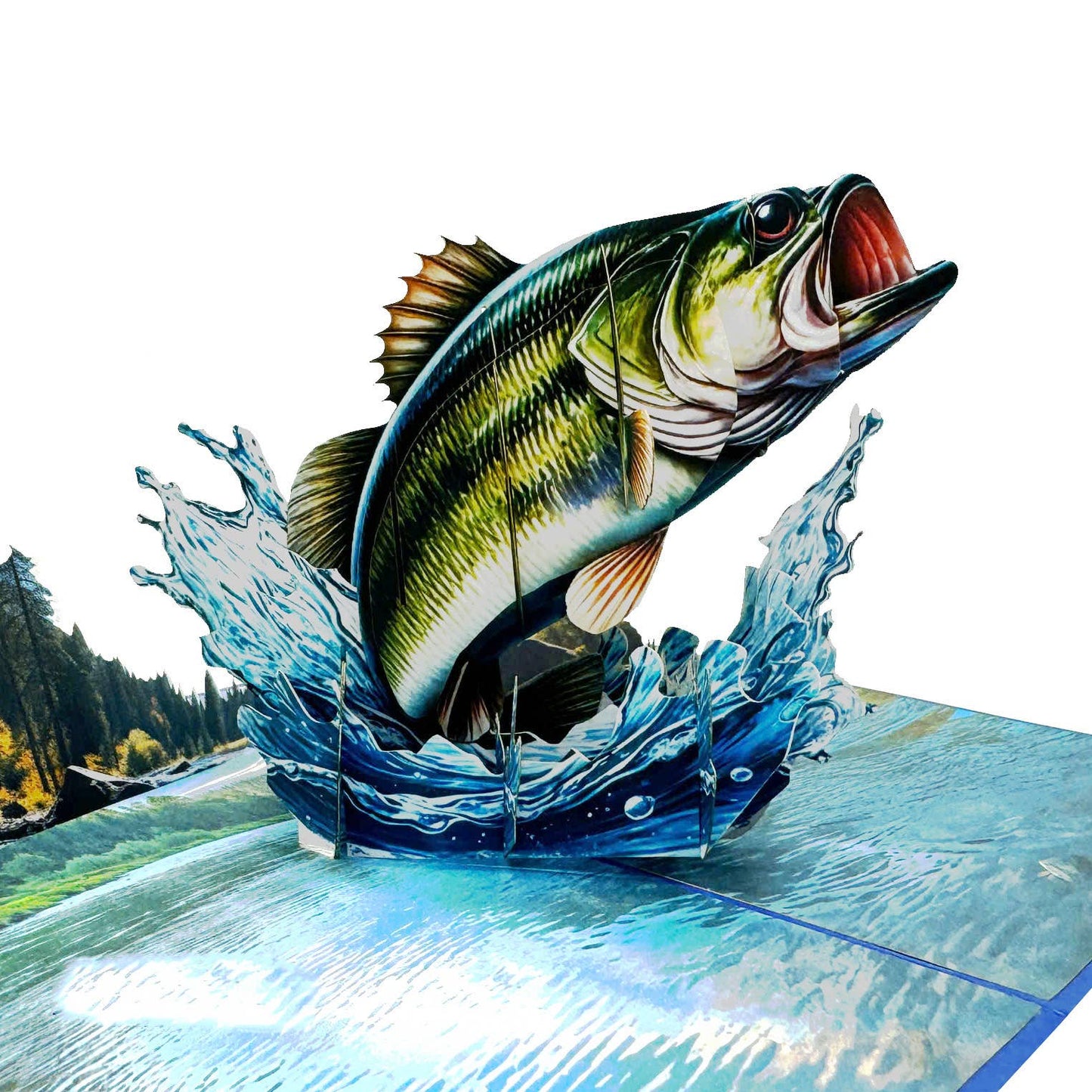 Fishing Card - Fishing 3D Pop Up Card - Heart & Home Flowers
