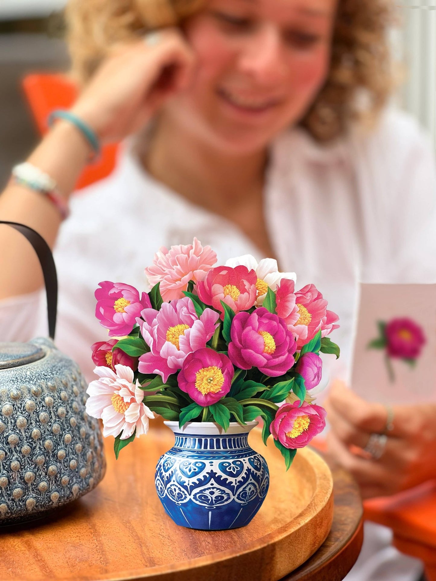 Mini Peony Paradise Pop Up Card - Heart & Home Flowers