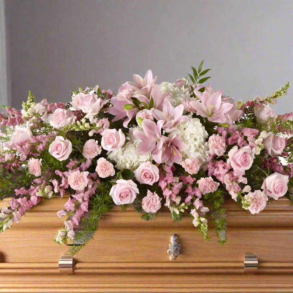 Purity in Pink Casket - Heart & Home Flowers