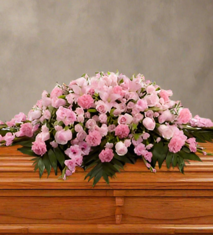 Expressions of Pink Casket Spray - Heart & Home Flowers
