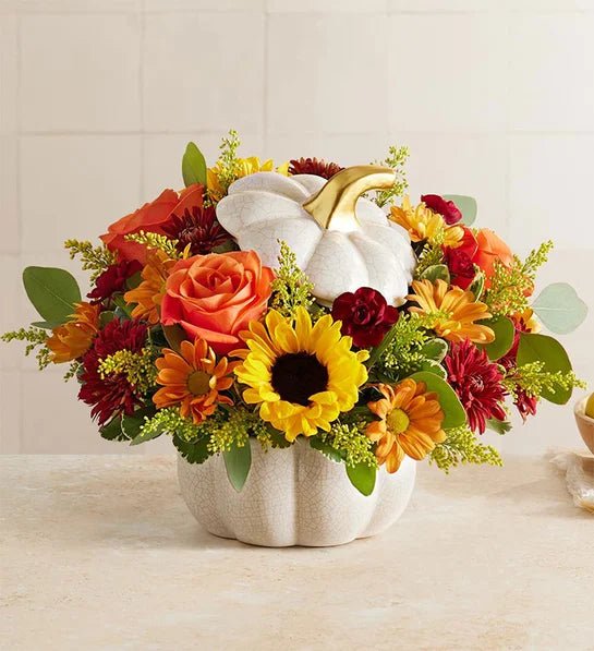 Autumn White Pumpkin - Heart & Home Flowers