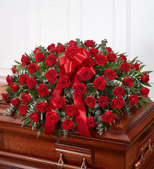 Red Roses Half Casket