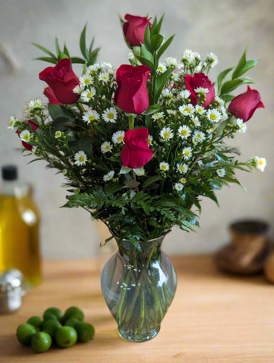 Country Road Red Roses