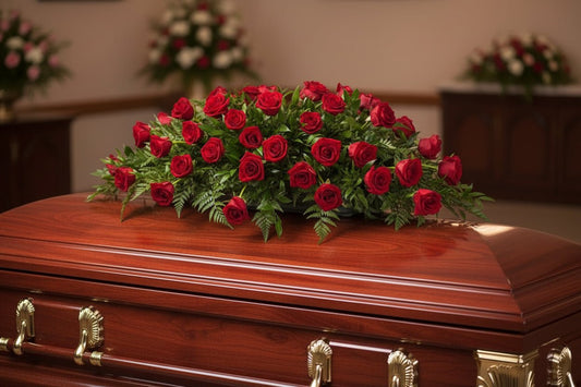 Roses Casket Spray - Heart & Home Flowers