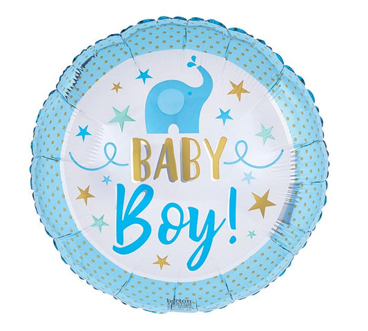 17" BABY BOY BLUE ELEPHANT