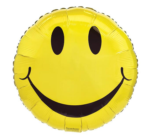 17" YELLOW SMILE FACE BALLOON