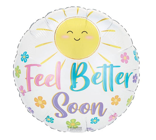 17" FEEL BETTER SOON SUNSHINE BALLOON